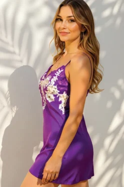 Marjolaine - Slip Dress aus Seide - Lila