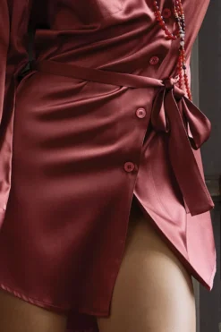 Marjolaine - Sophie Seidenbluse - Bordeaux