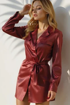 Marjolaine - Sophie Seidenbluse - Bordeaux