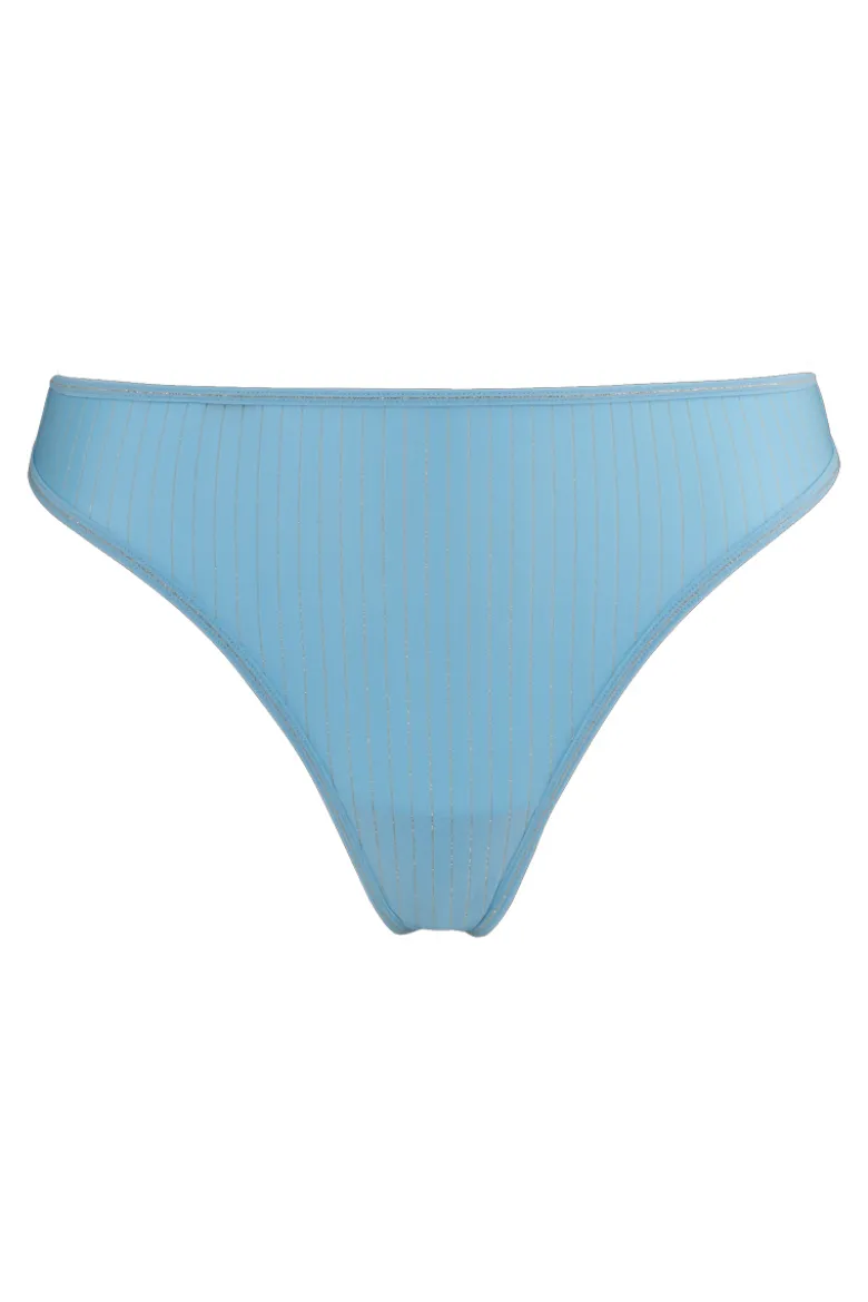 Marlies Dekkers - Gloria String - Airy Blue Gold Pinstripe