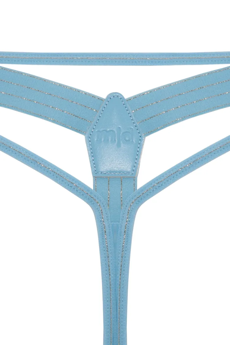 Marlies Dekkers - Gloria String - Airy Blue Gold Pinstripe