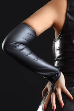 Patrice Catanzaro - Wetlook Armstulpen Set - Schwarz