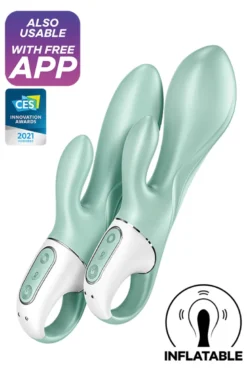 Satisfyer - Air Pump Bunny 5+ Rabbit Vibrator - Mint Türkis