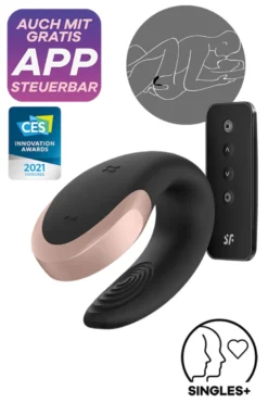 Satisfyer - Double Love Remote Paarvibrator - Schwarz