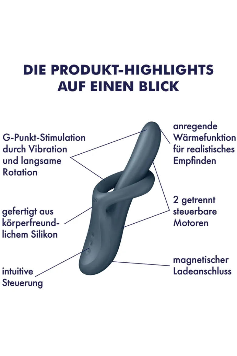 Satisfyer - Heat Flex 4 Rabbit Vibrator - Grau
