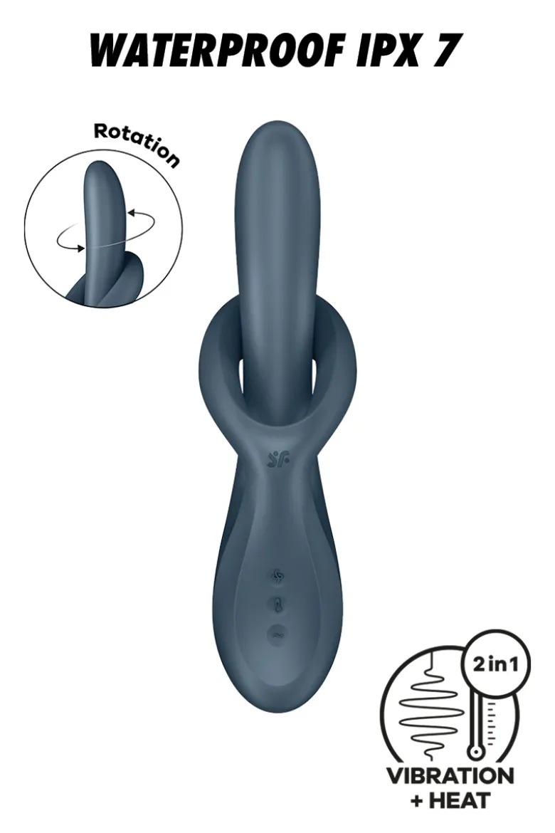 Satisfyer - Heat Flex 4 Rabbit Vibrator - Grau