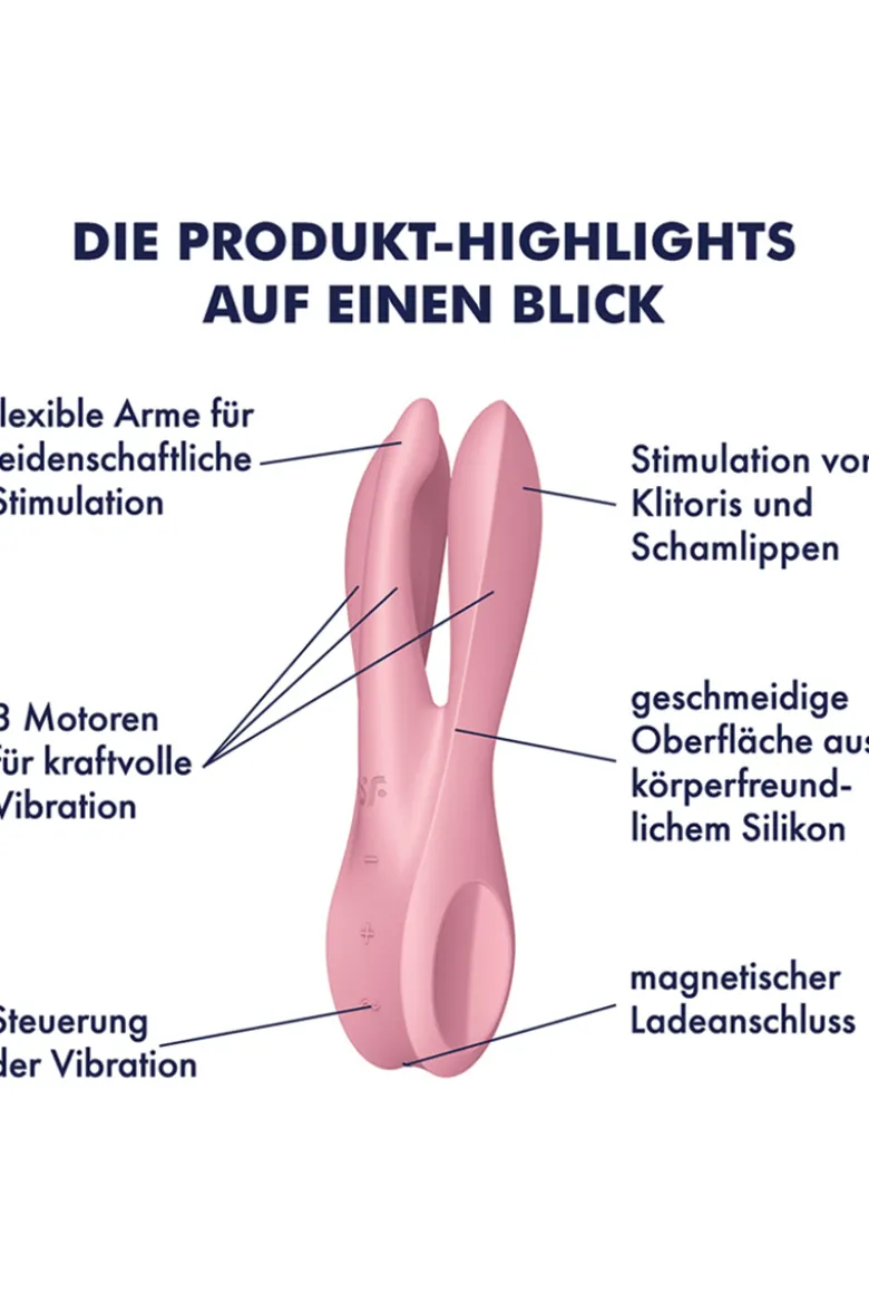 Satisfyer - Threesome 1 Vibrator - Rosa