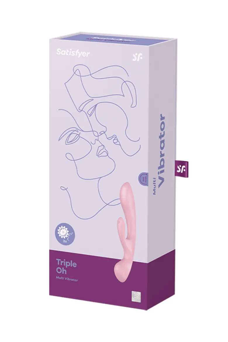 Satisfyer - Triple Oh Pink Rabbitvibrator - Rosa