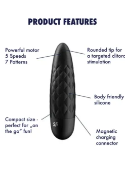 Satisfyer - Ultra Power Bullet 5 Minivibrator - Schwarz
