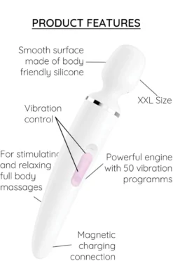 Satisfyer - Wand(er) Woman XXL Massager - Weiss Chrome